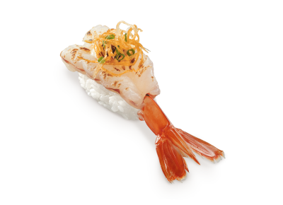 炙燒脆蒜赤海蝦壽司