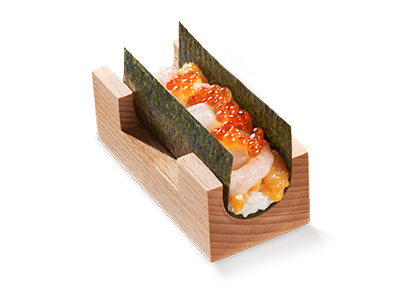 Uni Flavoured Sweet Shrimp & Baby Scallop Hand Roll