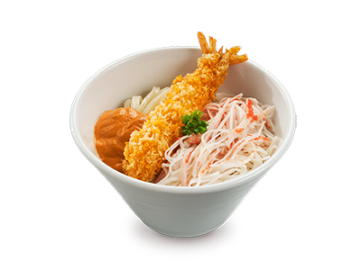 吉列炸蝦海老濃湯拌烏冬