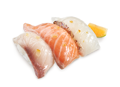 Fresh Seafood Trio Sushi with Citrus Sauce