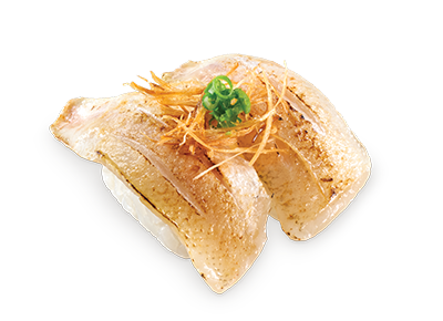 Seared Blackthroat Seaperch with Crispy Fried Leeks Sushi